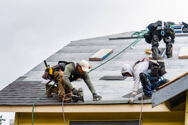 Professional Gutter Installation technician working in Emeigh, PA